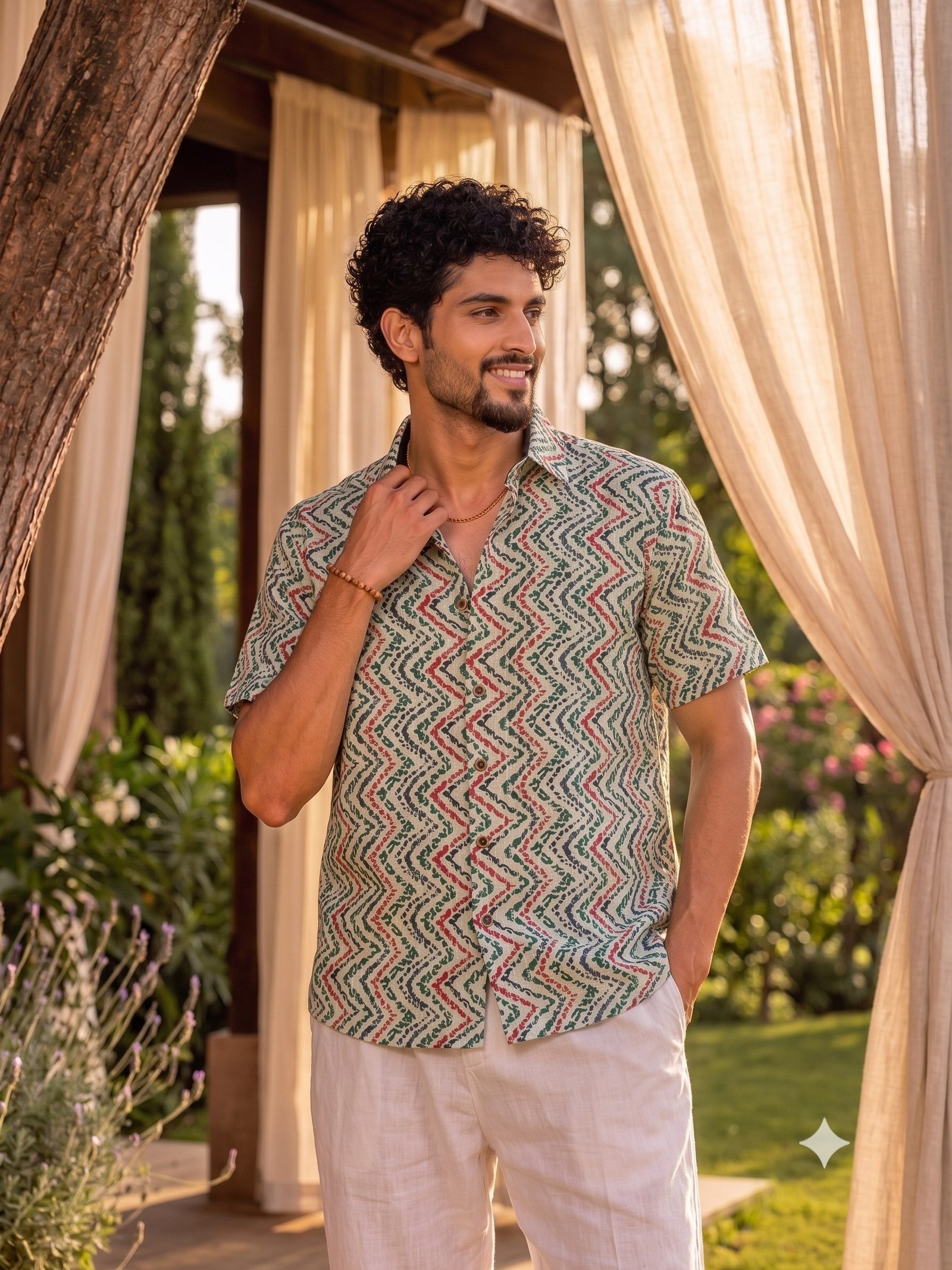 Emerald Zig-Zag Shirt