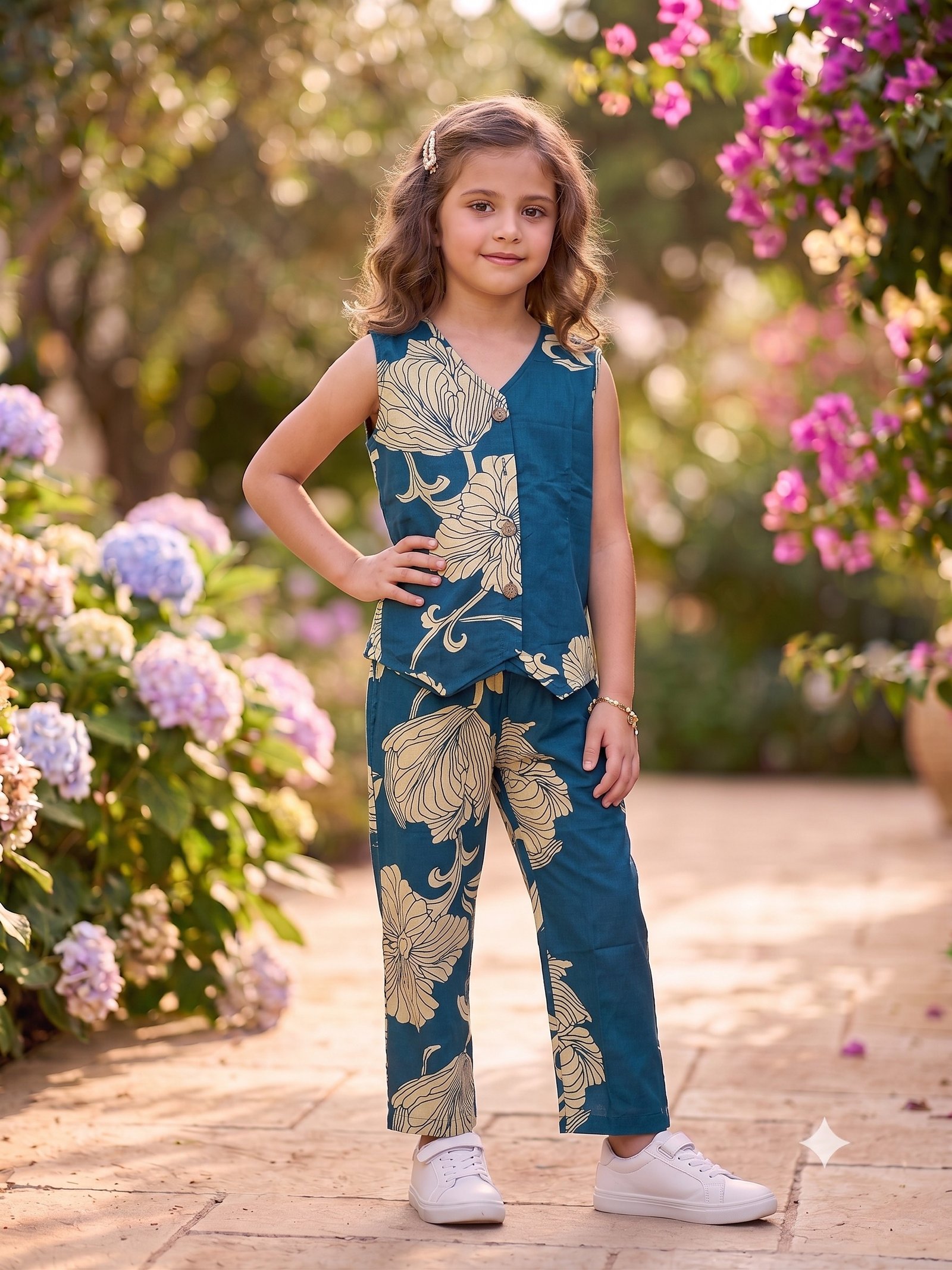 Teal Tranquility Floral Co-ord