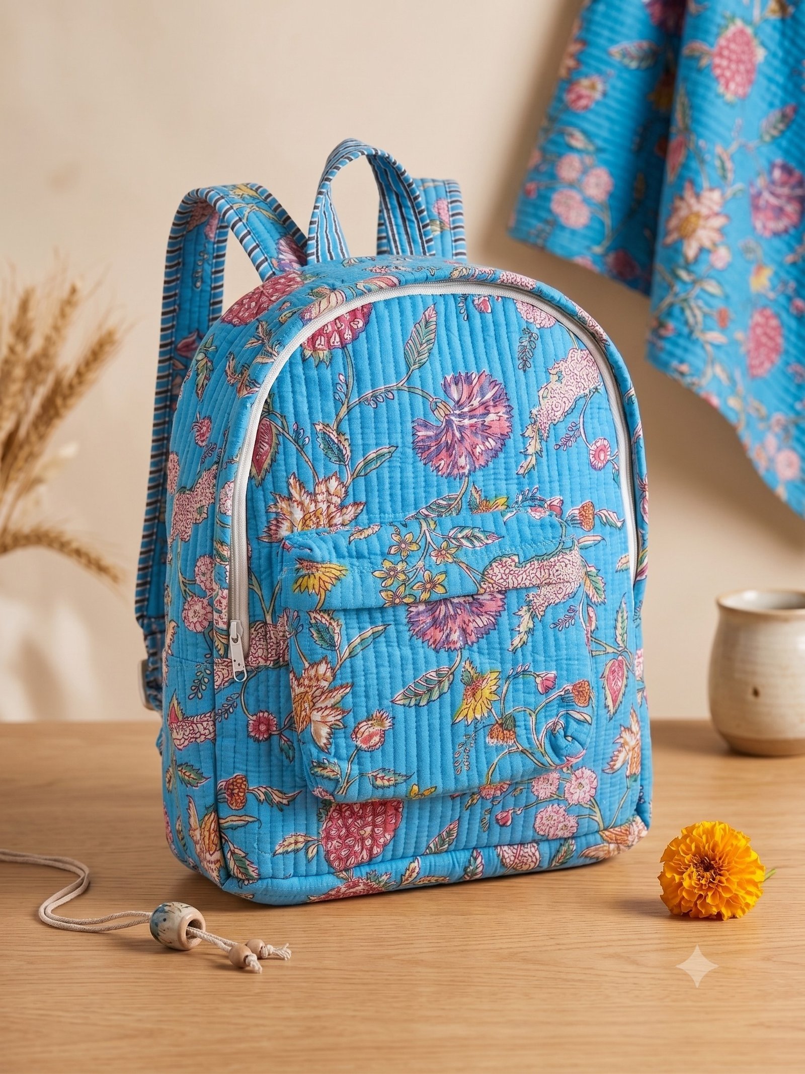Azure Bloom Backpack 