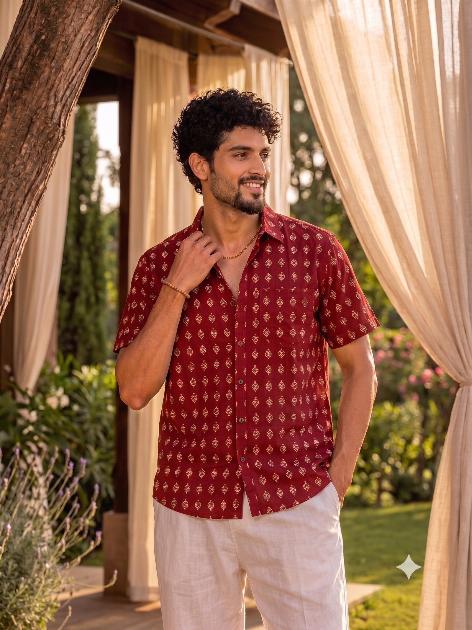Crimson Motif Shirt