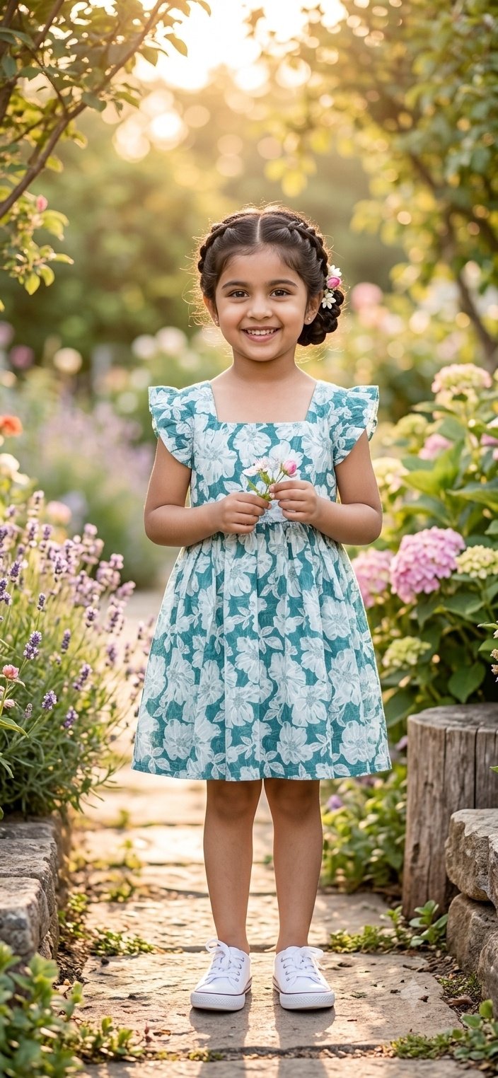Teal Bloom Frock