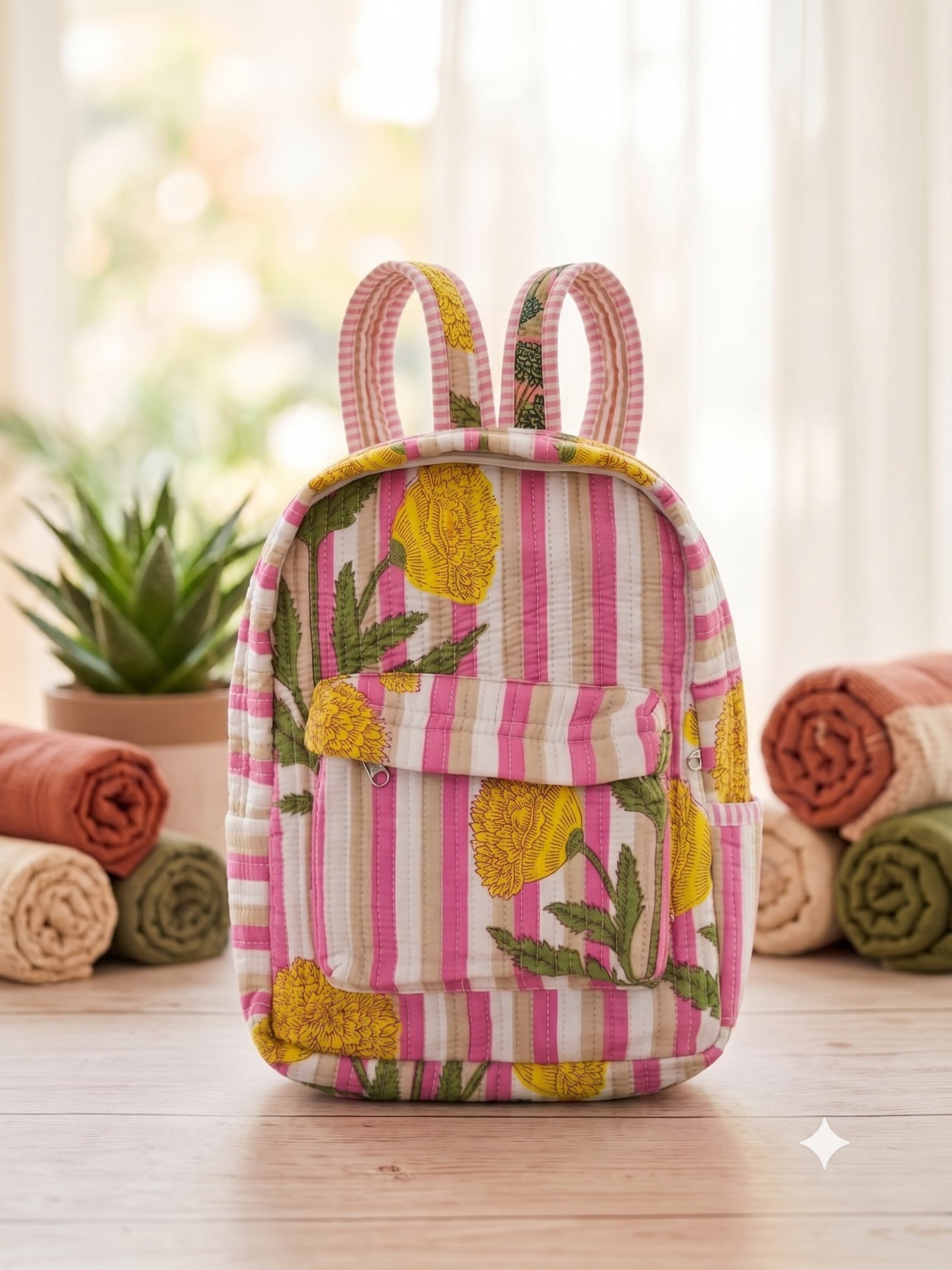 Candy Stripe Marigold Backpack