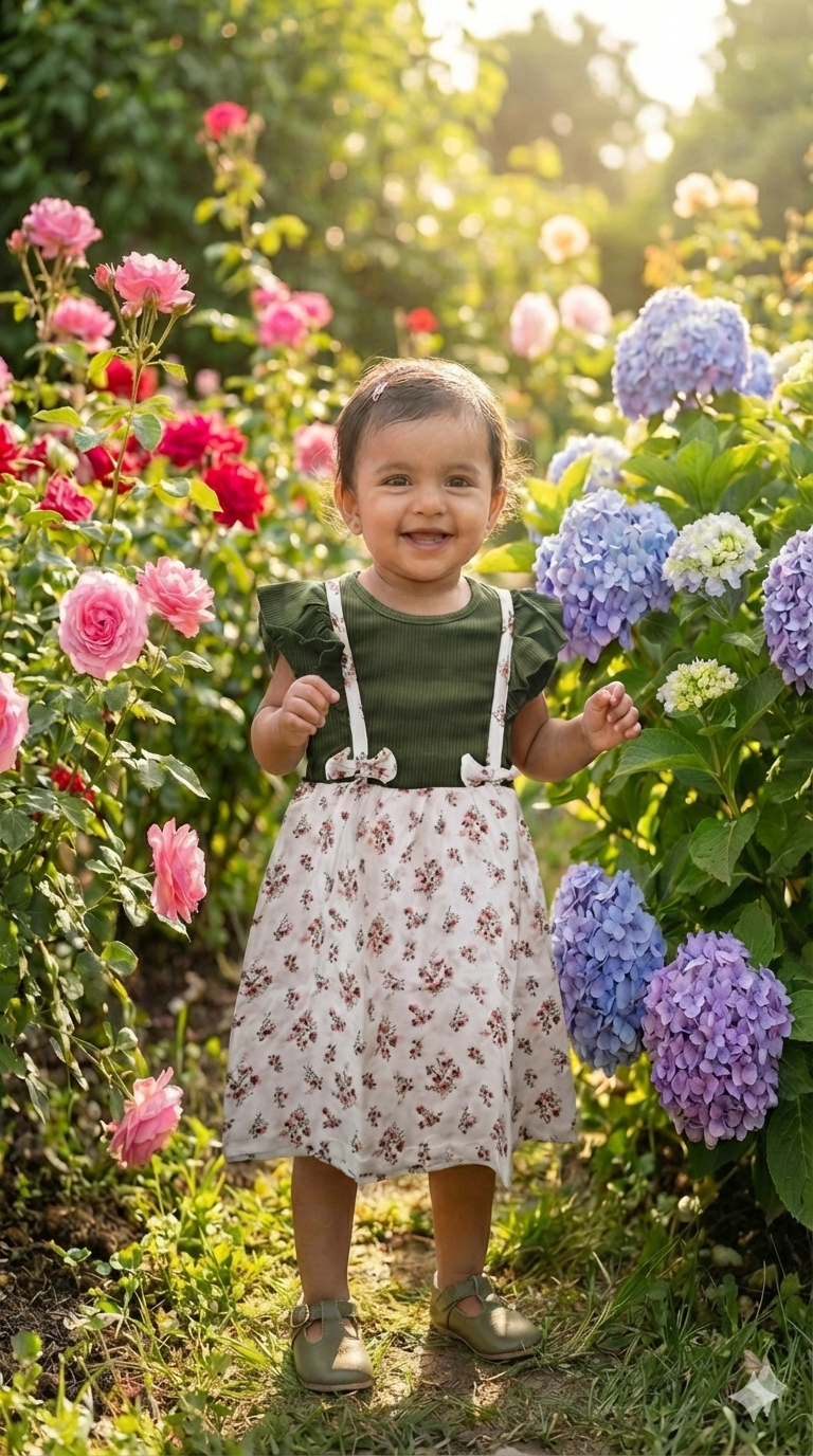 Olive Suspender Frock