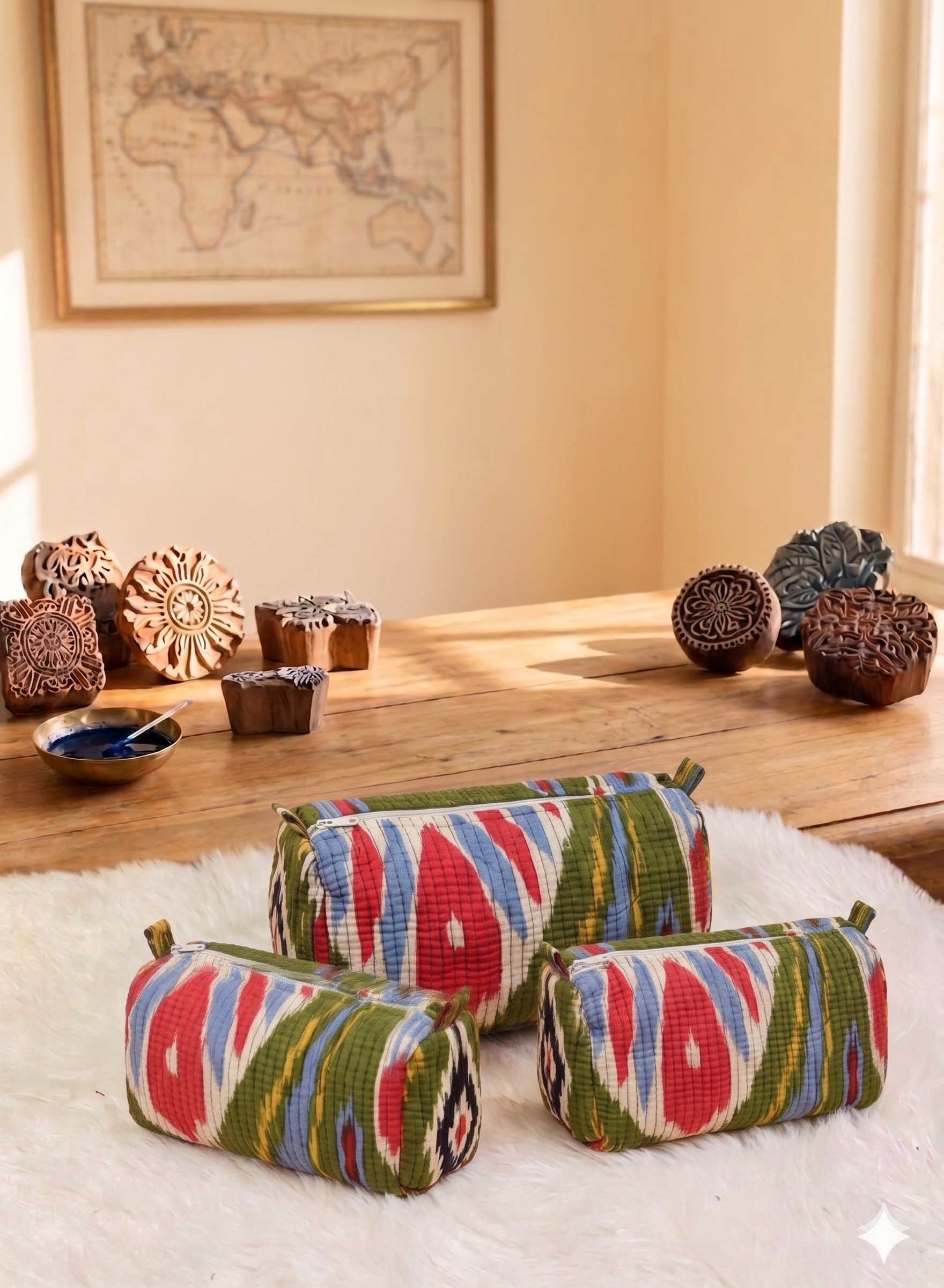 The Artisan Woven Ikat 3-Piece Vanity Set
