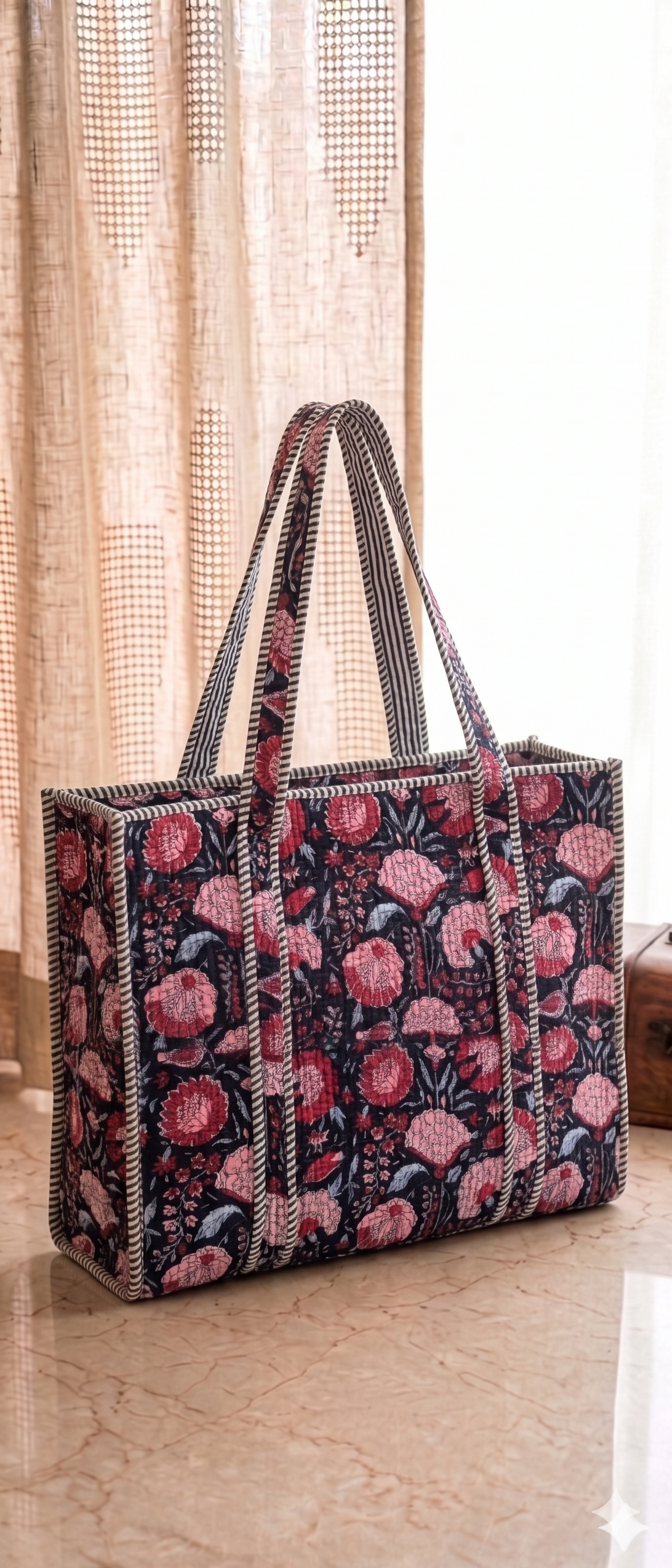 Twilight Peony Tote