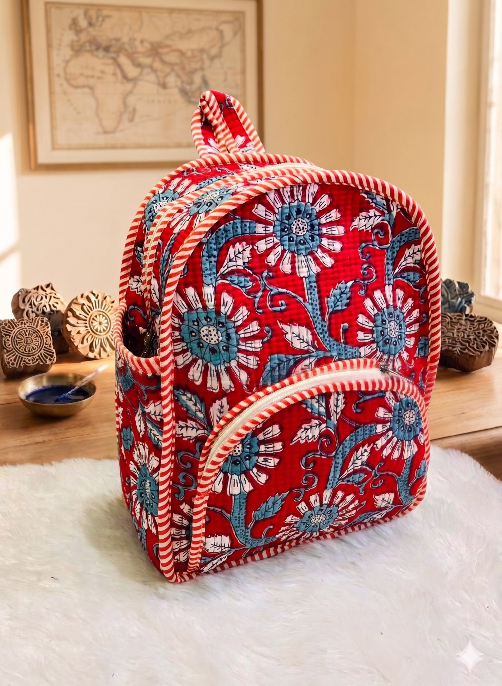 Crimson Bloom Backpack