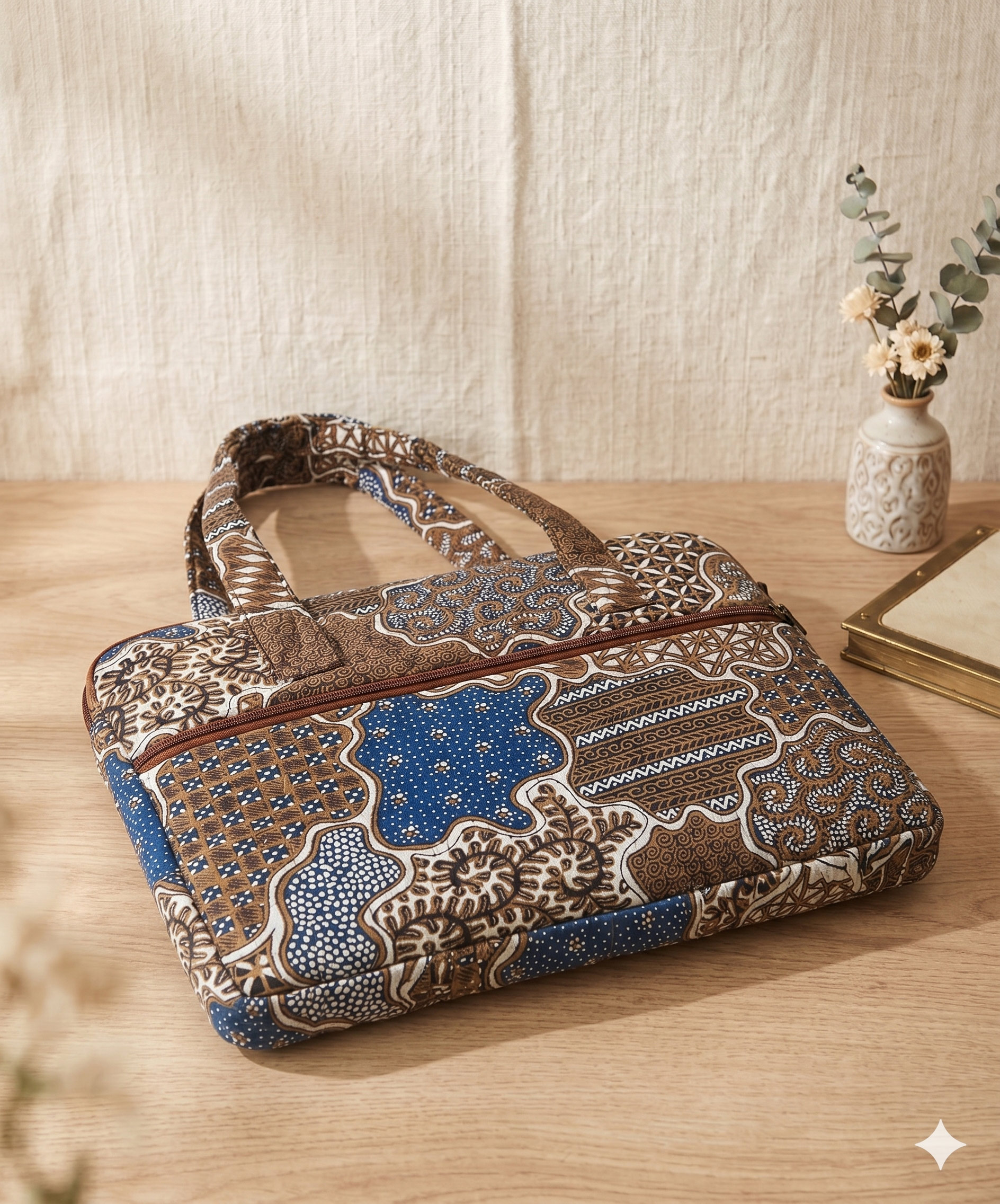Geometric Batik Laptop Bag