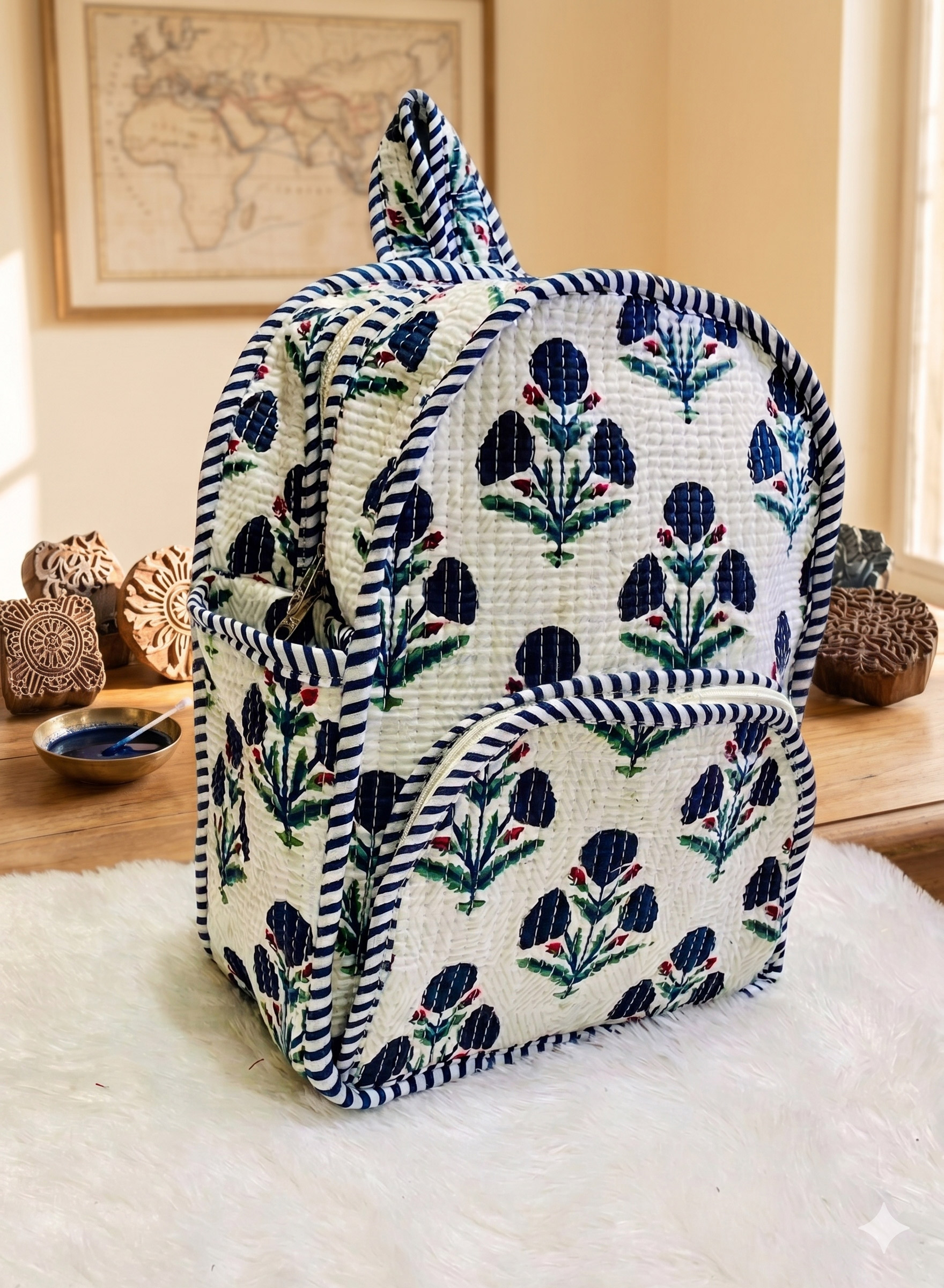 Indigo Blossom Backpack